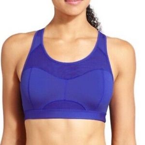 Athleta Mesh Racerback Purple Sports Bra Size XS